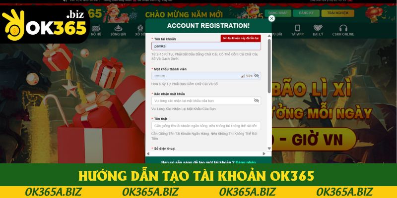 Hướng dẫn tạo tài khoản OK365 và các nguyên tắc chung cần nắm Hướng dẫn tạo tài khoản OK365 và các nguyên tắc chung cần nắm